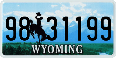 WY license plate 9831199