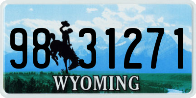 WY license plate 9831271
