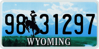WY license plate 9831297