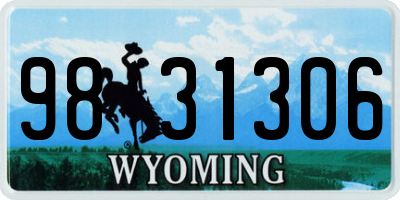 WY license plate 9831306