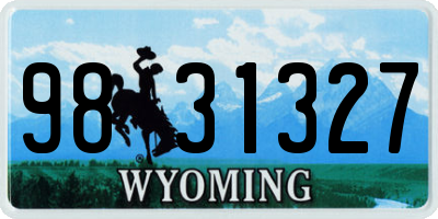 WY license plate 9831327