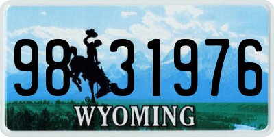 WY license plate 9831976