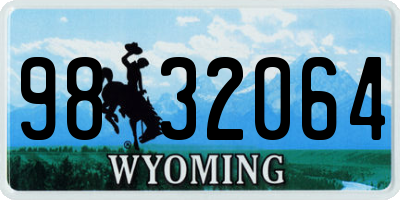 WY license plate 9832064