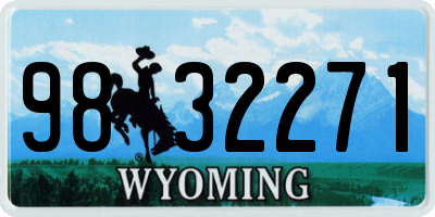 WY license plate 9832271