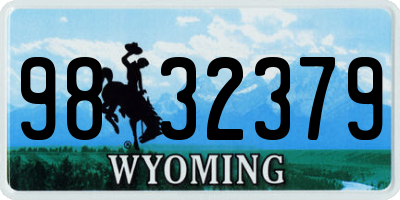 WY license plate 9832379