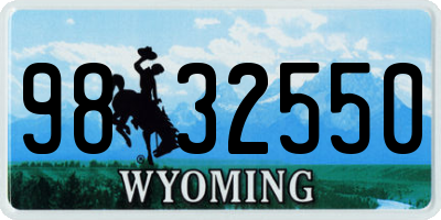 WY license plate 9832550