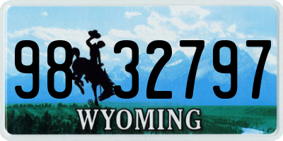 WY license plate 9832797