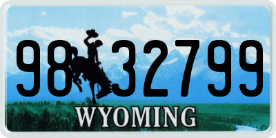 WY license plate 9832799