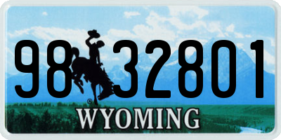 WY license plate 9832801