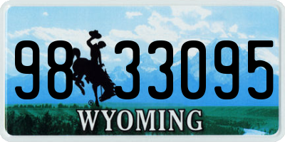 WY license plate 9833095