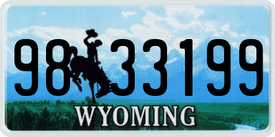 WY license plate 9833199