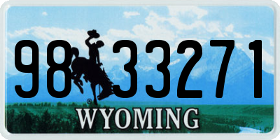 WY license plate 9833271