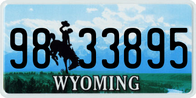WY license plate 9833895