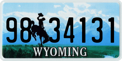 WY license plate 9834131