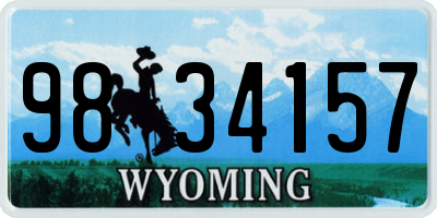 WY license plate 9834157