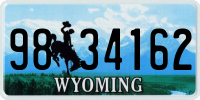WY license plate 9834162