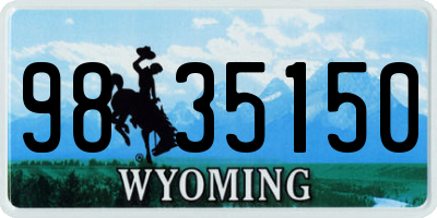 WY license plate 9835150