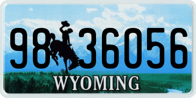 WY license plate 9836056