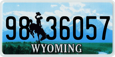 WY license plate 9836057