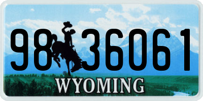 WY license plate 9836061