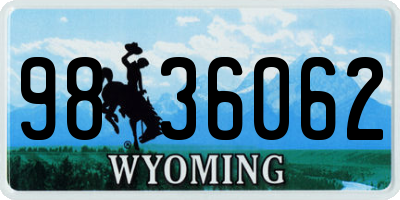 WY license plate 9836062