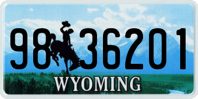 WY license plate 9836201