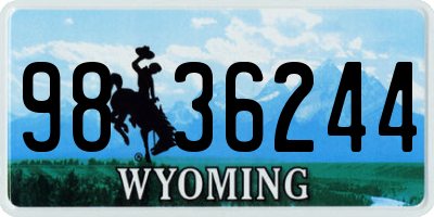 WY license plate 9836244