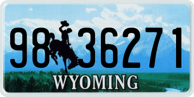 WY license plate 9836271