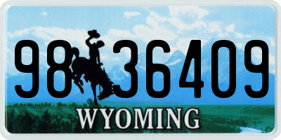 WY license plate 9836409