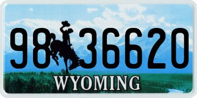 WY license plate 9836620