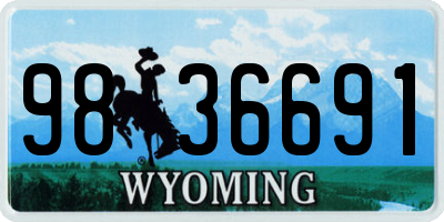 WY license plate 9836691