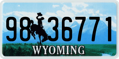 WY license plate 9836771