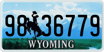 WY license plate 9836779