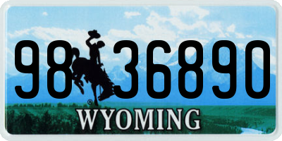 WY license plate 9836890