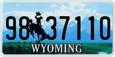 WY license plate 9837110
