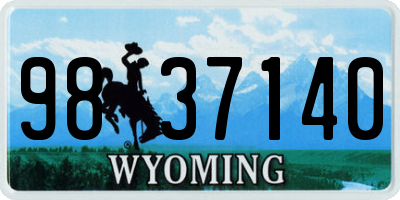 WY license plate 9837140