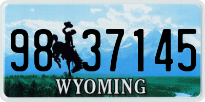 WY license plate 9837145