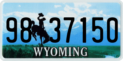 WY license plate 9837150