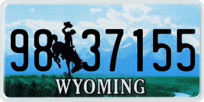 WY license plate 9837155