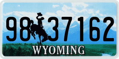 WY license plate 9837162