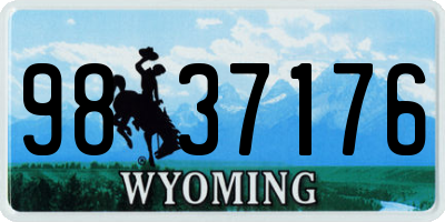 WY license plate 9837176