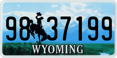 WY license plate 9837199