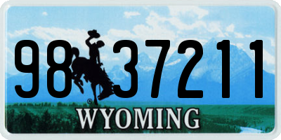 WY license plate 9837211