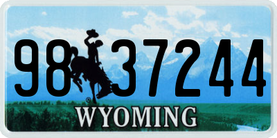 WY license plate 9837244
