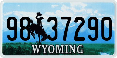 WY license plate 9837290