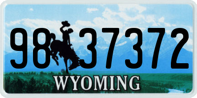 WY license plate 9837372