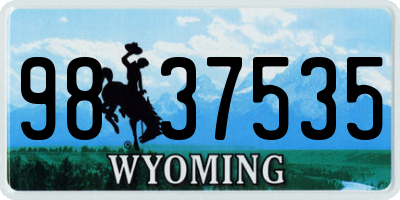 WY license plate 9837535