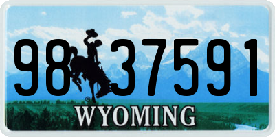 WY license plate 9837591
