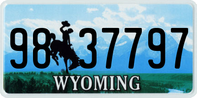 WY license plate 9837797