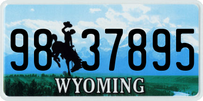 WY license plate 9837895